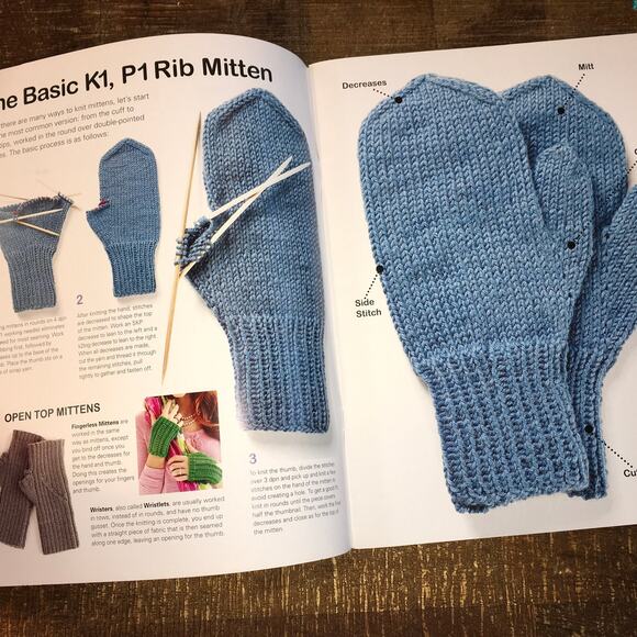 Mittens 101 Guide to Knitting Mittens and Wristlets NEW Warm Winter Knit Craft - Picture 4 of 9